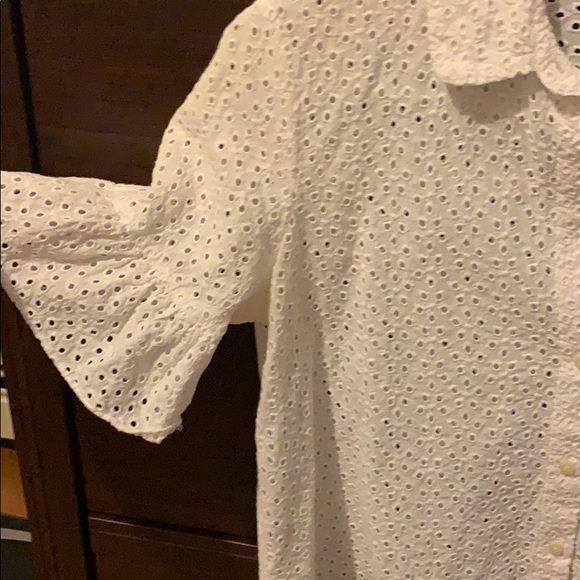 White Eyelet M Madewell Top - Picture 4 of 5
